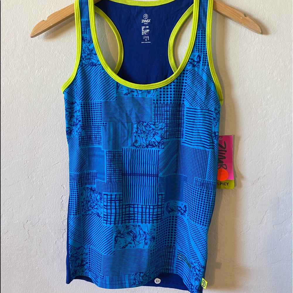 Zumba Fitness Blue Tank Top Size Small